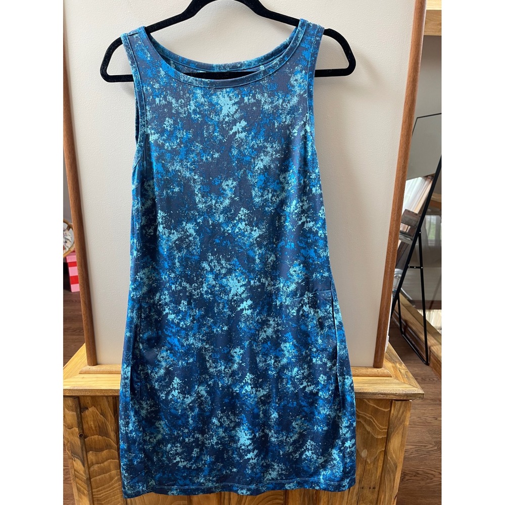 Columbia Freezer III Dress Womens S/M Blue Abstract Print Pockets Activewear